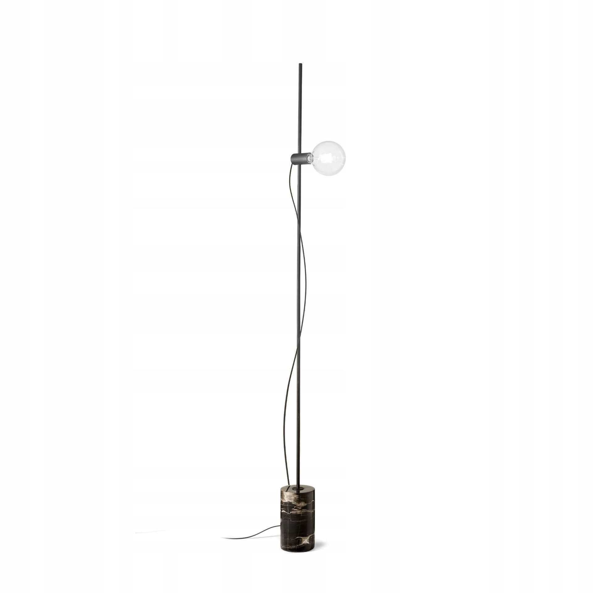 Stojací lampa Ideal Lux Eva černá E27 mramor/kov 1805mm