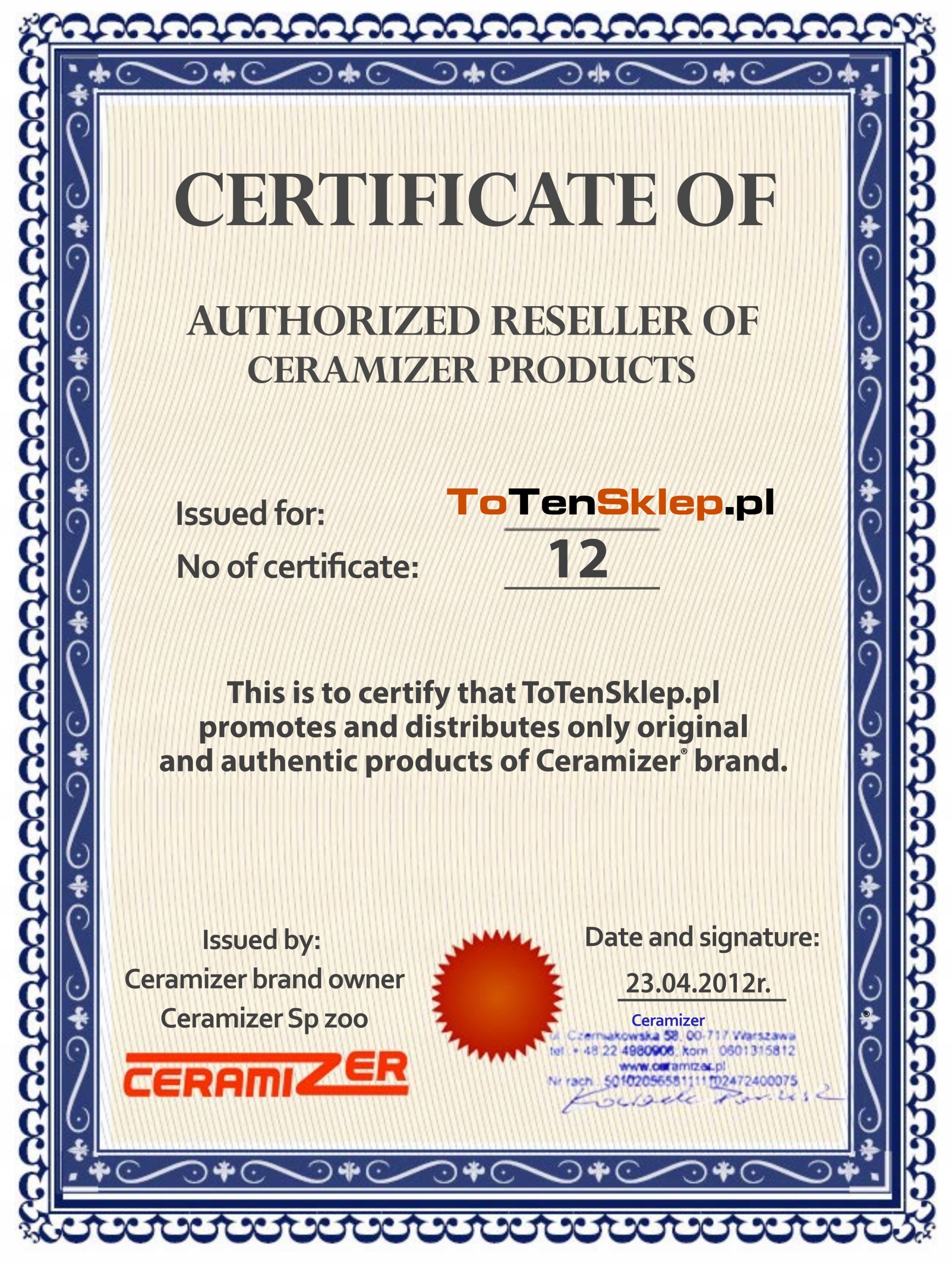 Zestaw CERAMIZER CS i Ceramizer CSX taniej Marka Ceramizer