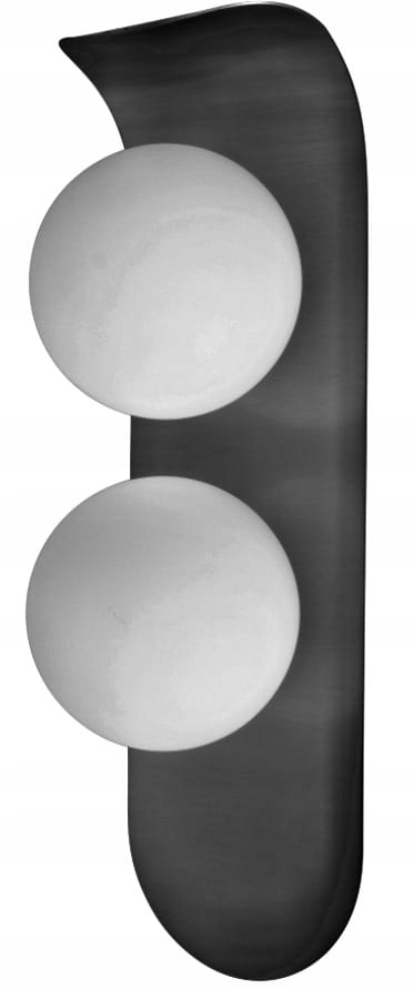 Pati Moderní nástěnné svítidlo 35 cm 2xG9 Černá mléčná koule