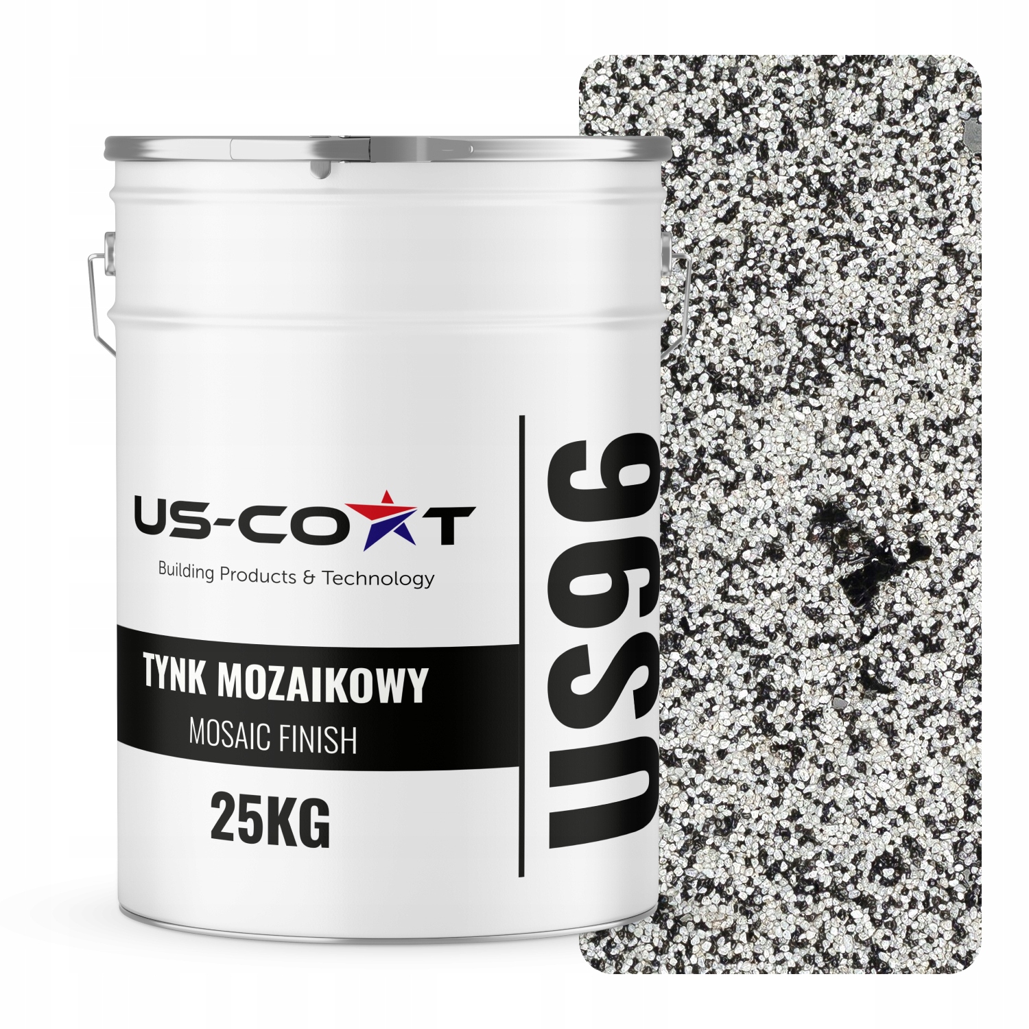 Mozaiková Omítka Mozaika 25 Kg Bíločerná S Černou Slídou M24 Pryskyřičná Fasáda