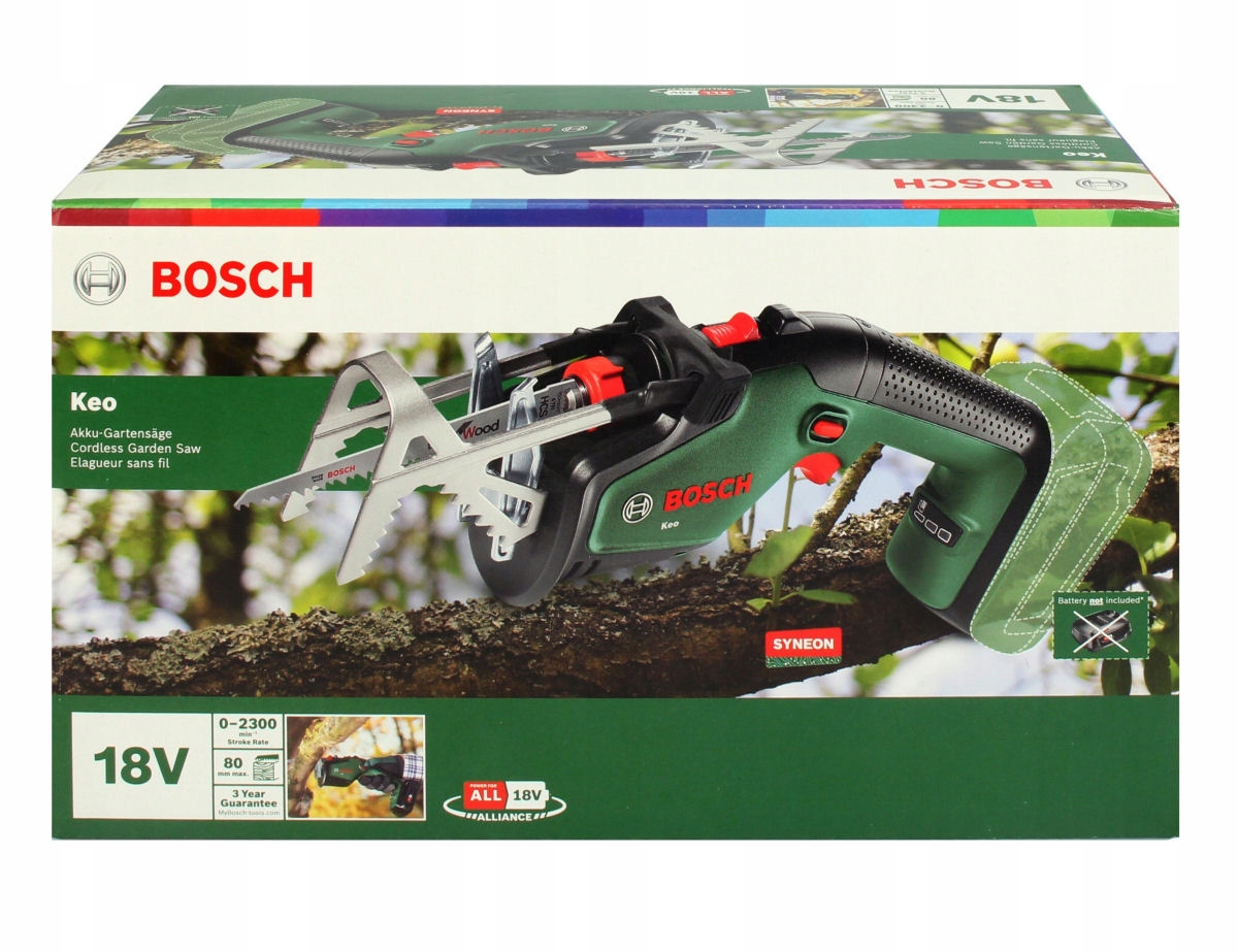 PIŁA AKUMULATOROWA OGRODOWA KEO 18V BOSCH KORPUS BODY Waga urządzenia 1.3 kg