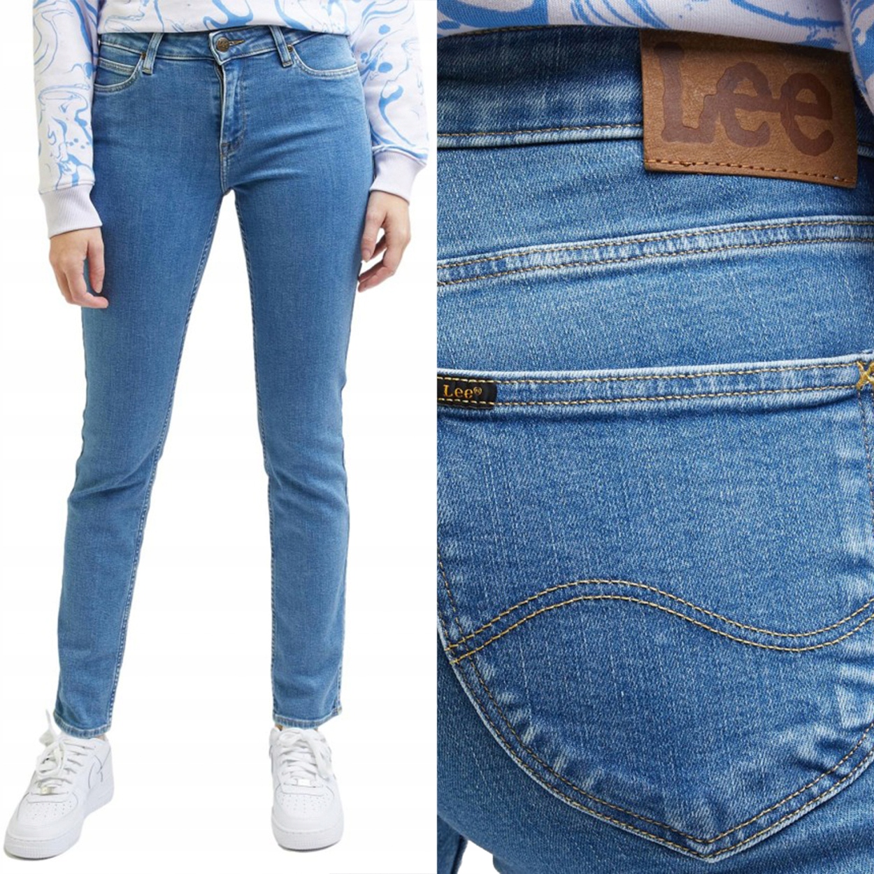Lee Elly slim Shredder jednoduché dámské džínové kalhoty W31 L31