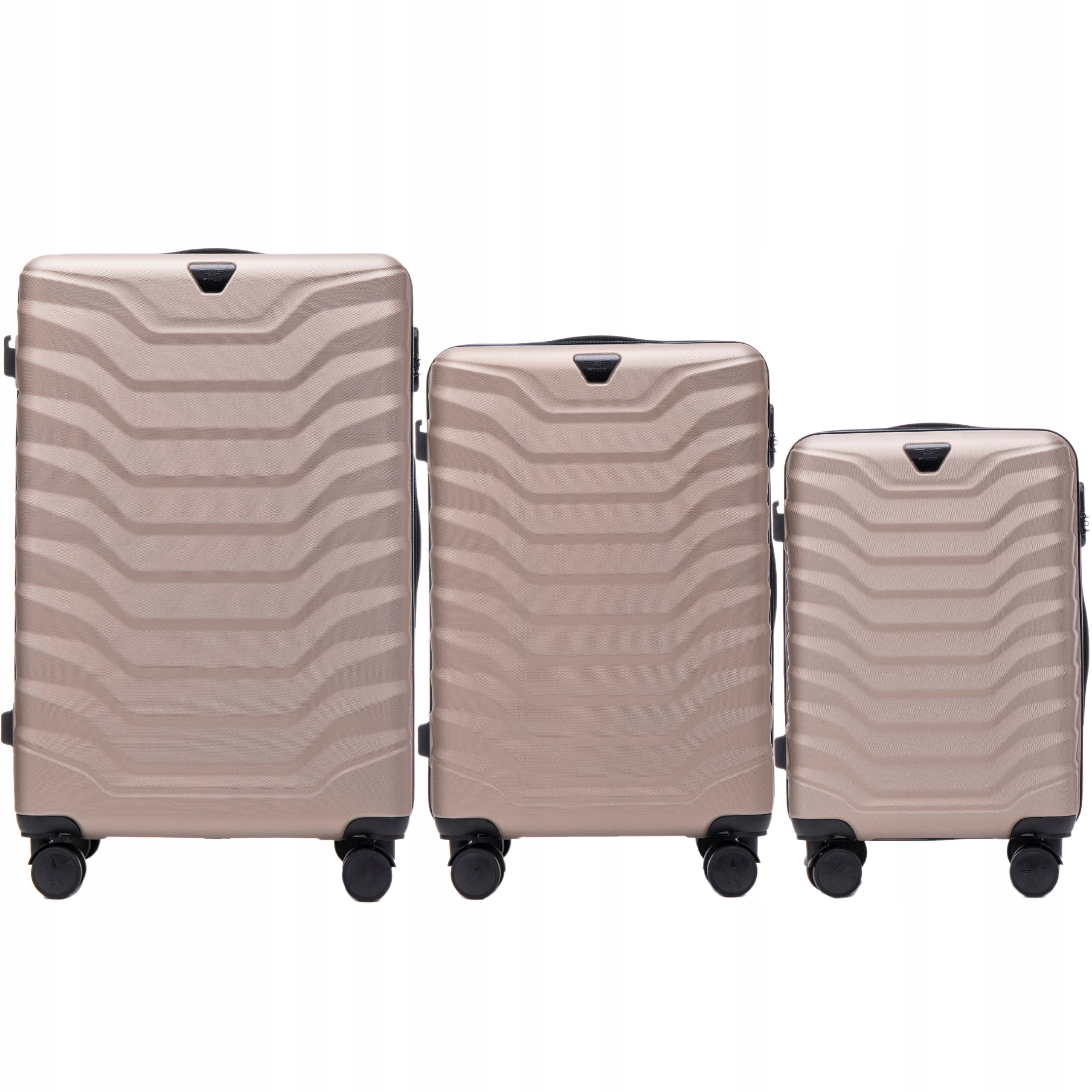 Sada 3 cestovních kufrů do letadla Wings Sada tvrdých zavazadel