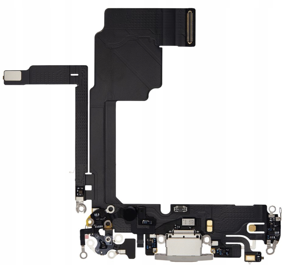 Złącze Ładowania Dock Port Usb-c Mikrofon do iPhone 15 Pro White Premium