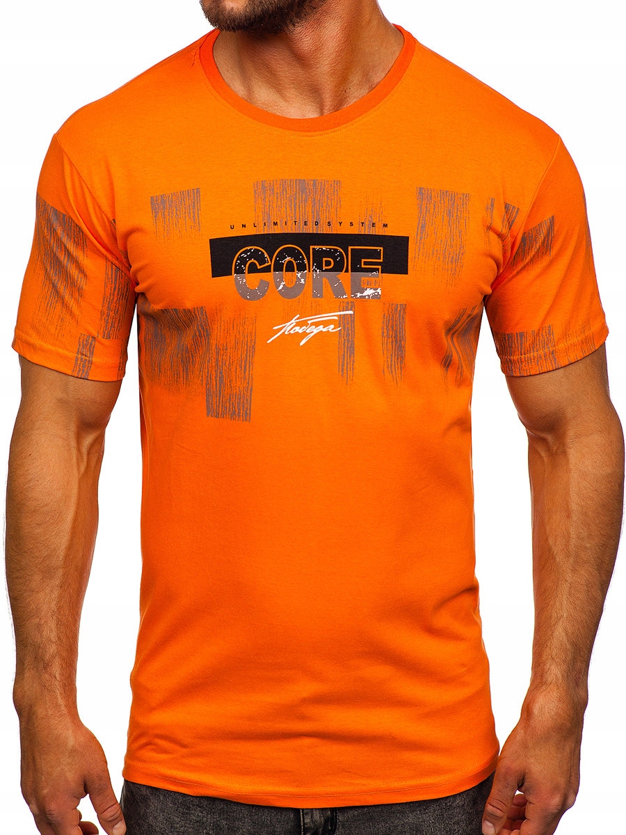 

T-shirt Z Nadrukiem Pomarańczowy 14703 DENLEY_2XL