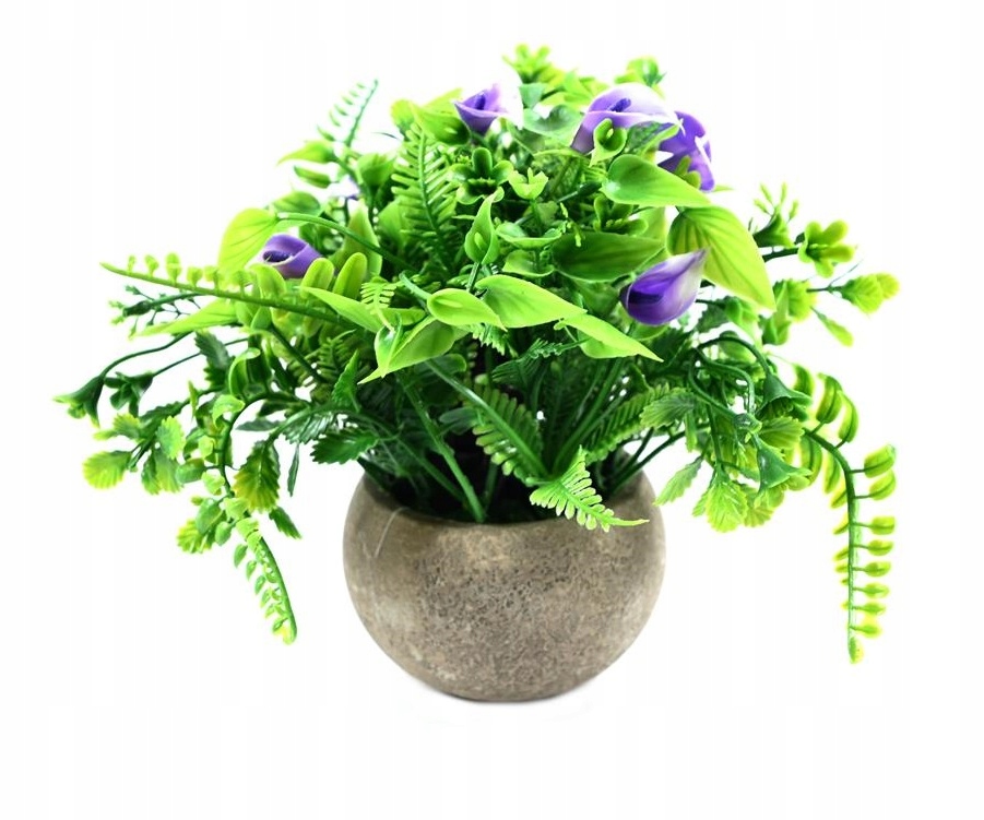 SZTUCZNE KWIATY W DONICZCE OZDOBNA ROŚLINA 20cm Marka Midex