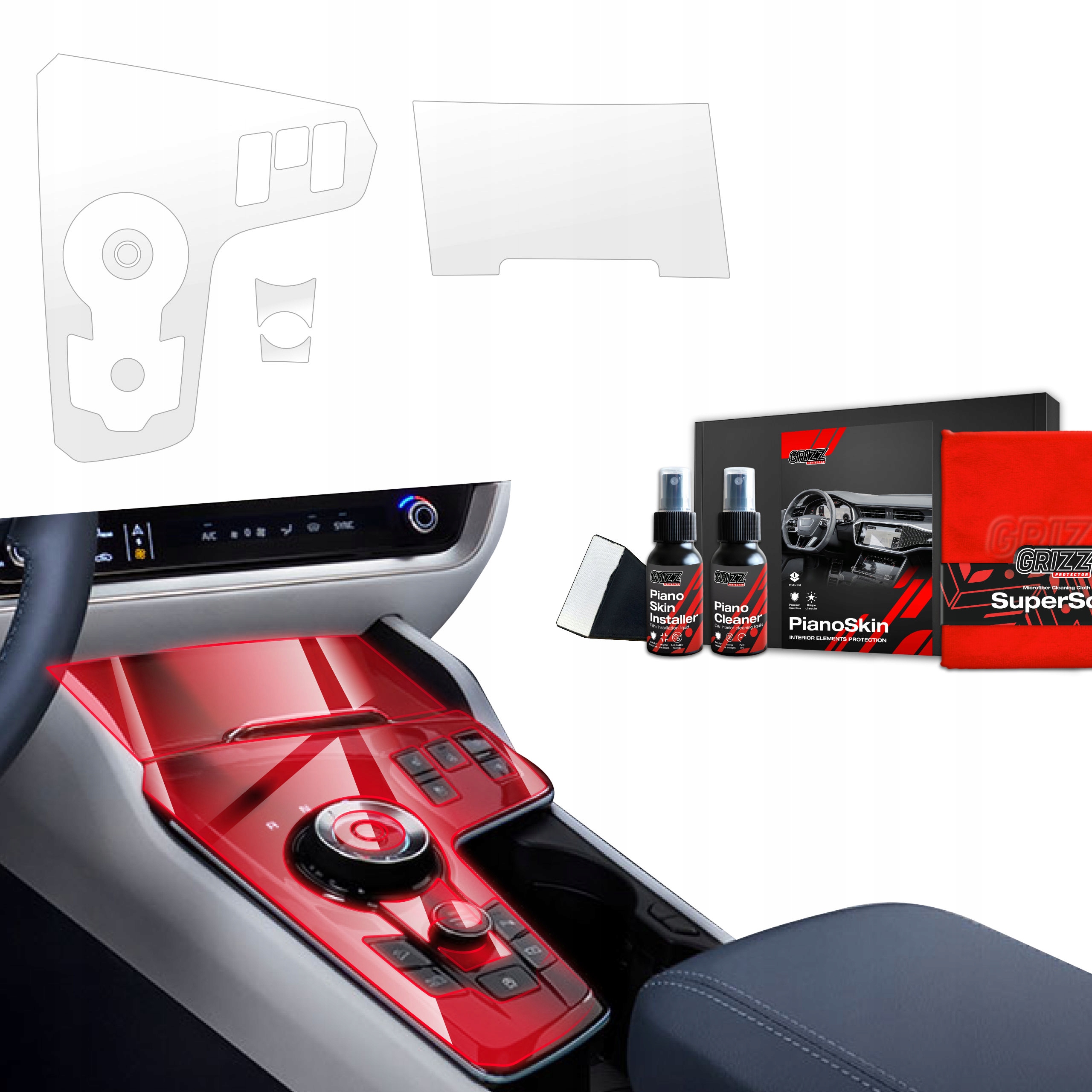 3v1 fólie do interiéru Kia Sportage 5 (2021-2024) Bezbarvá