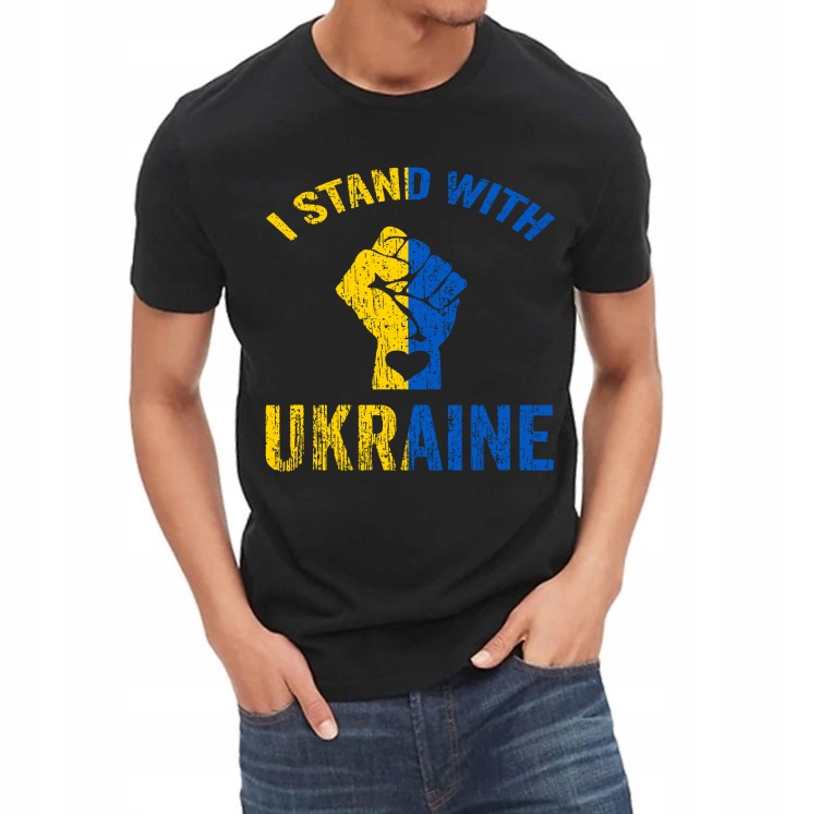 

Ukraina Jesteśmy Z Tobą Ukrainie Koszulka Męski