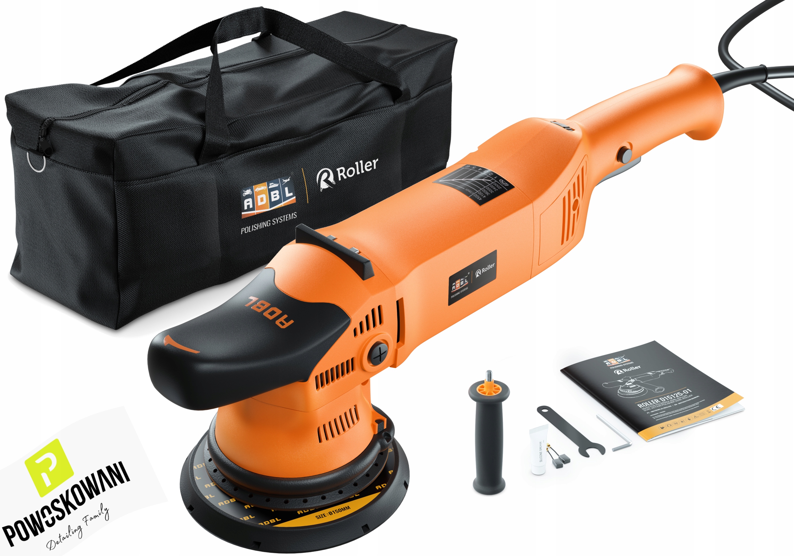 ADBL Roller D21125-01+B MASZYNA POLERSKA DA DUAL ACTION SKOK 21 mm + TORBA