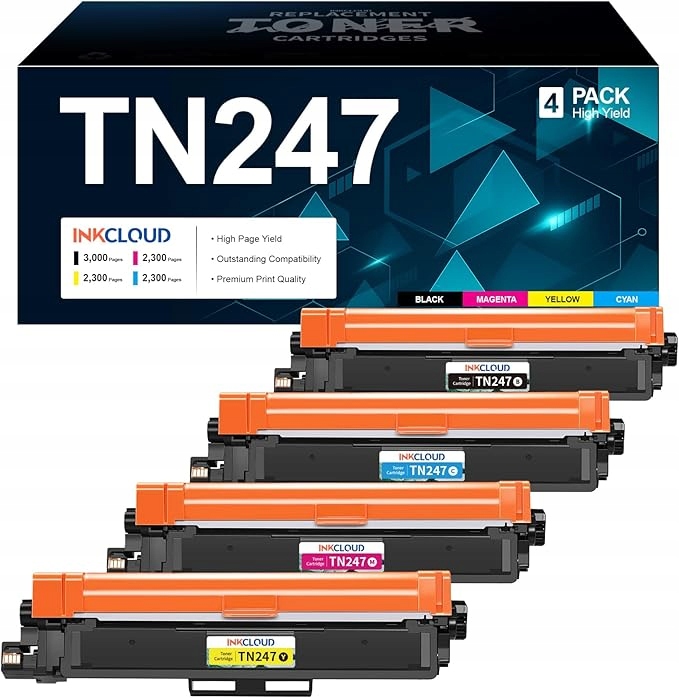 Sada tonerů TN-247CMYK TN247 kompatibilní s tonerem Brother