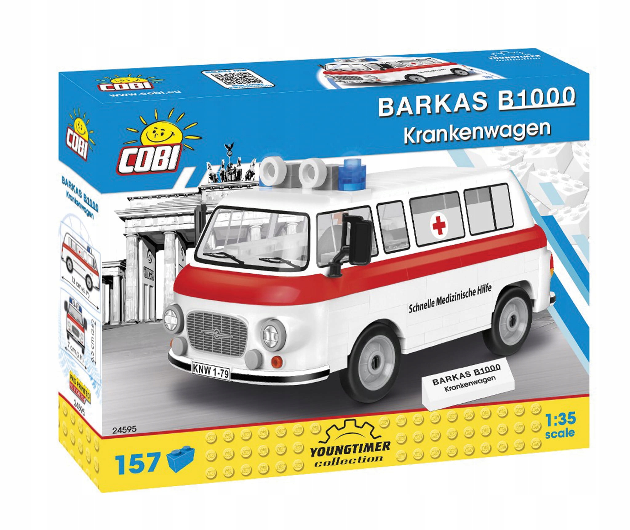 

Klocki Cobi legendarne auta Barkas B1000 karetka