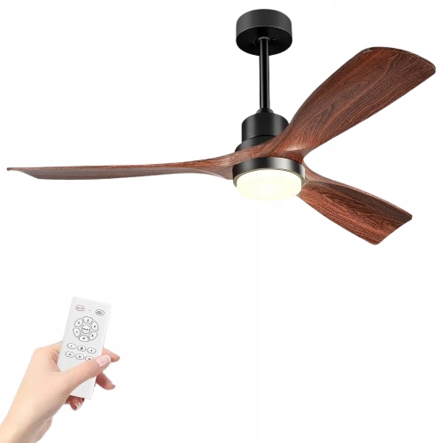 Stropný Ventilátor Lampa Led Osvetlenie 60" Forrovenco Časovač Diaľkový Ovládač