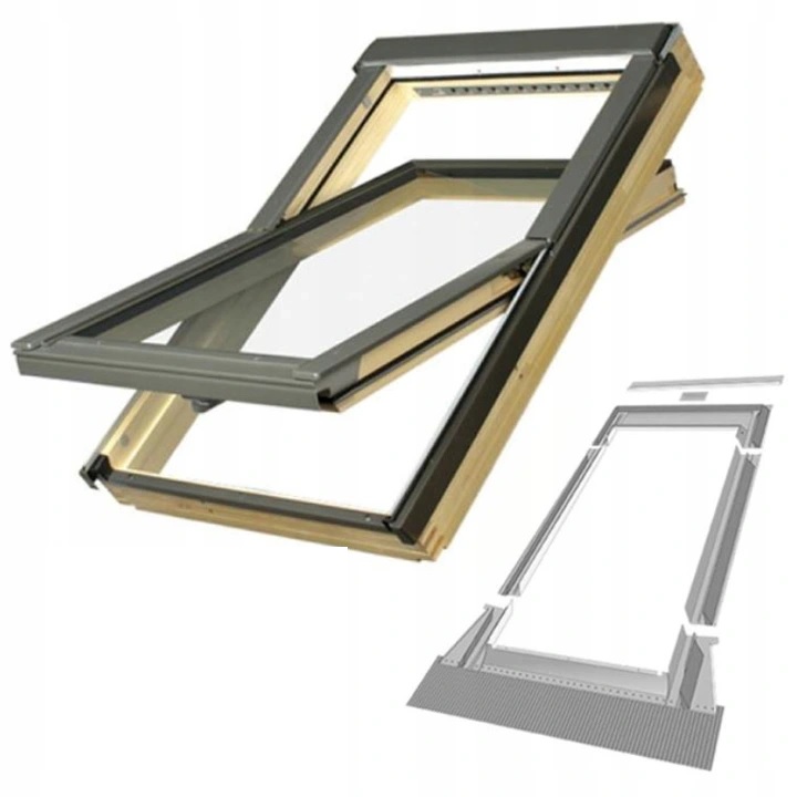 Okno dachowe Fakro Fts-v U2 55x78 kołnierz standard Ral 7022