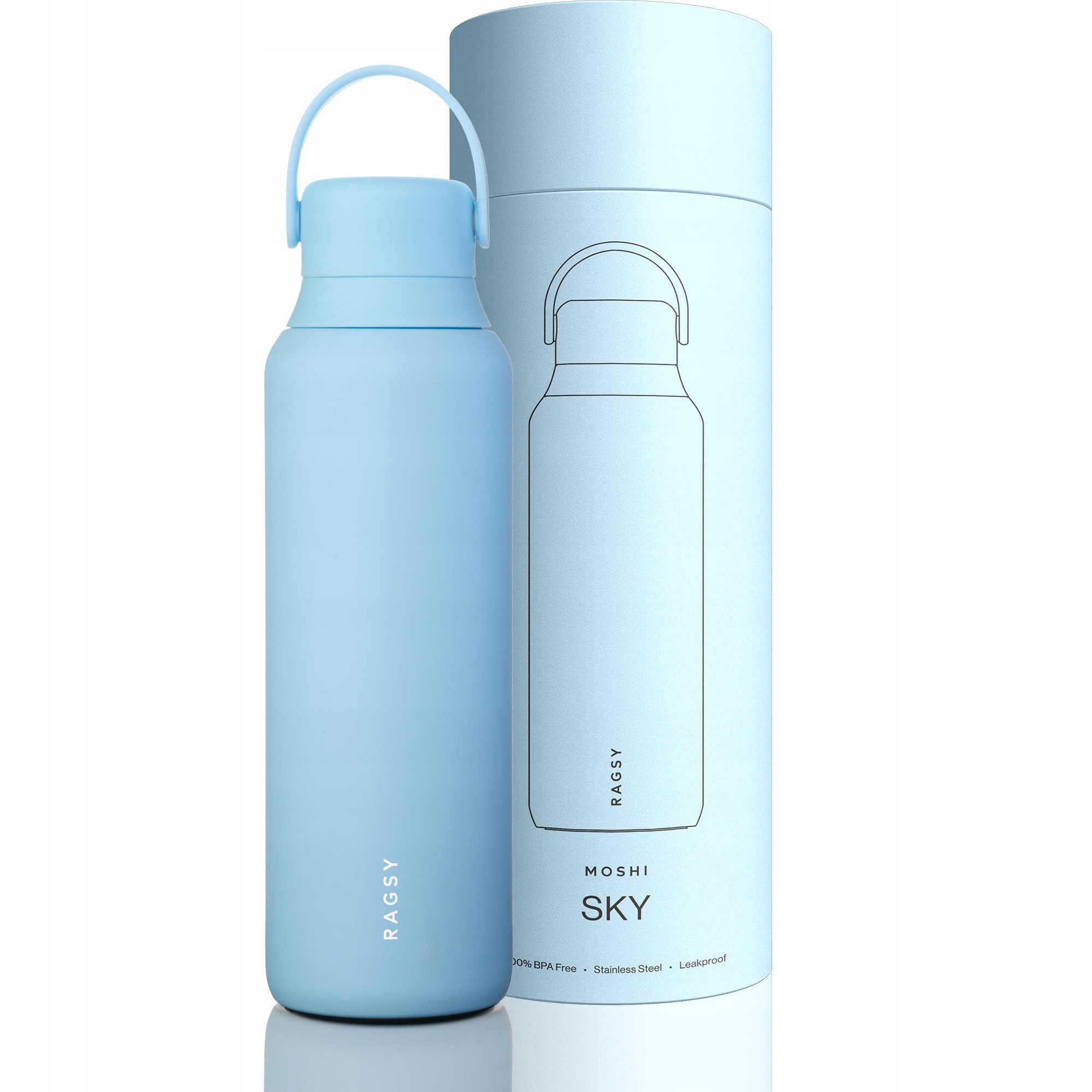 Butelka termiczna Moshi z ceramicznym wnętrzem 600 ml 14/28h Sky