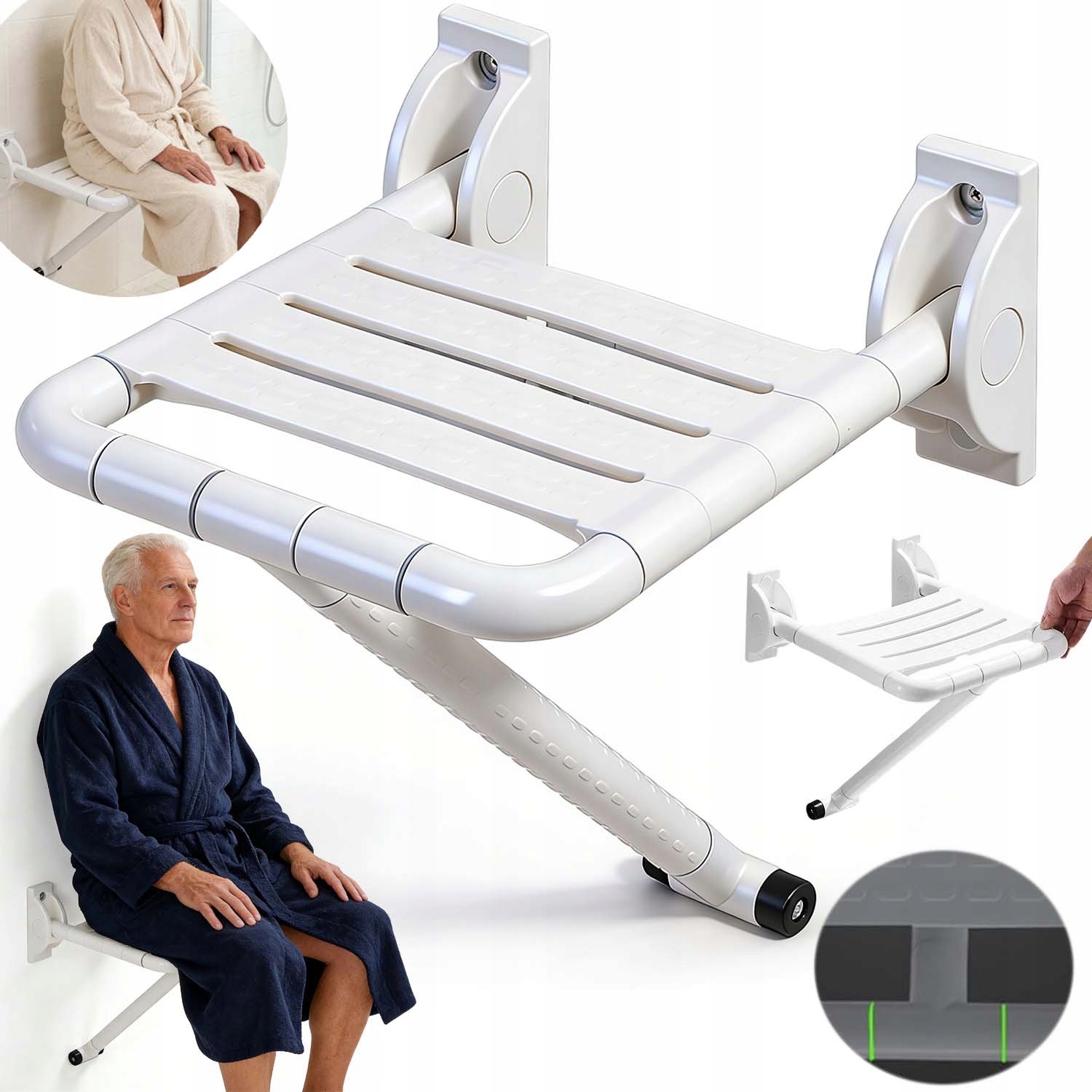 Siedzisko Pod Prysznic Składane Krzeseło Kąpielowe Dla Starszych Stołek