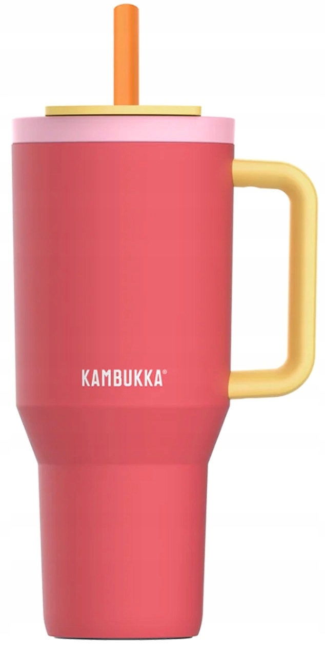 Kambukka Rio Termohrnek s brčkem 950ml Pink papája
