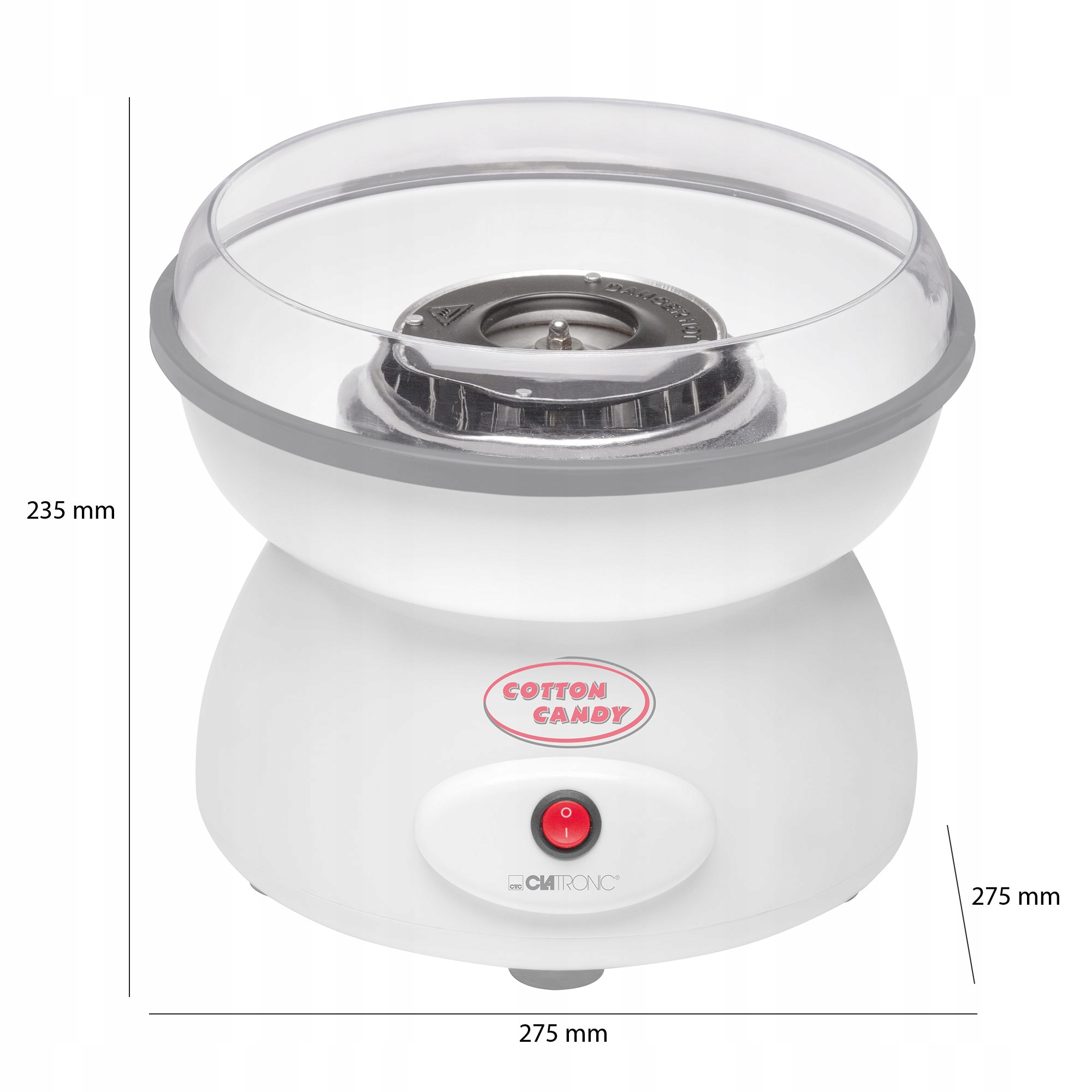 WATA CUKROWA MASZYNA DOMOWA DO WATY Clatronic ZWM Średnica misy 27 cm