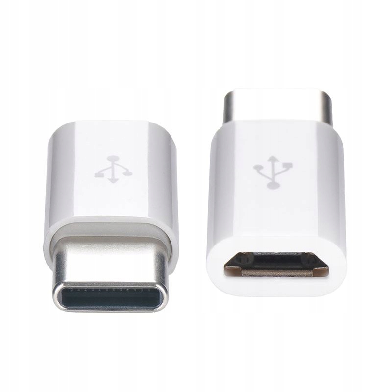 Adapter micro USB / TYP C biały
