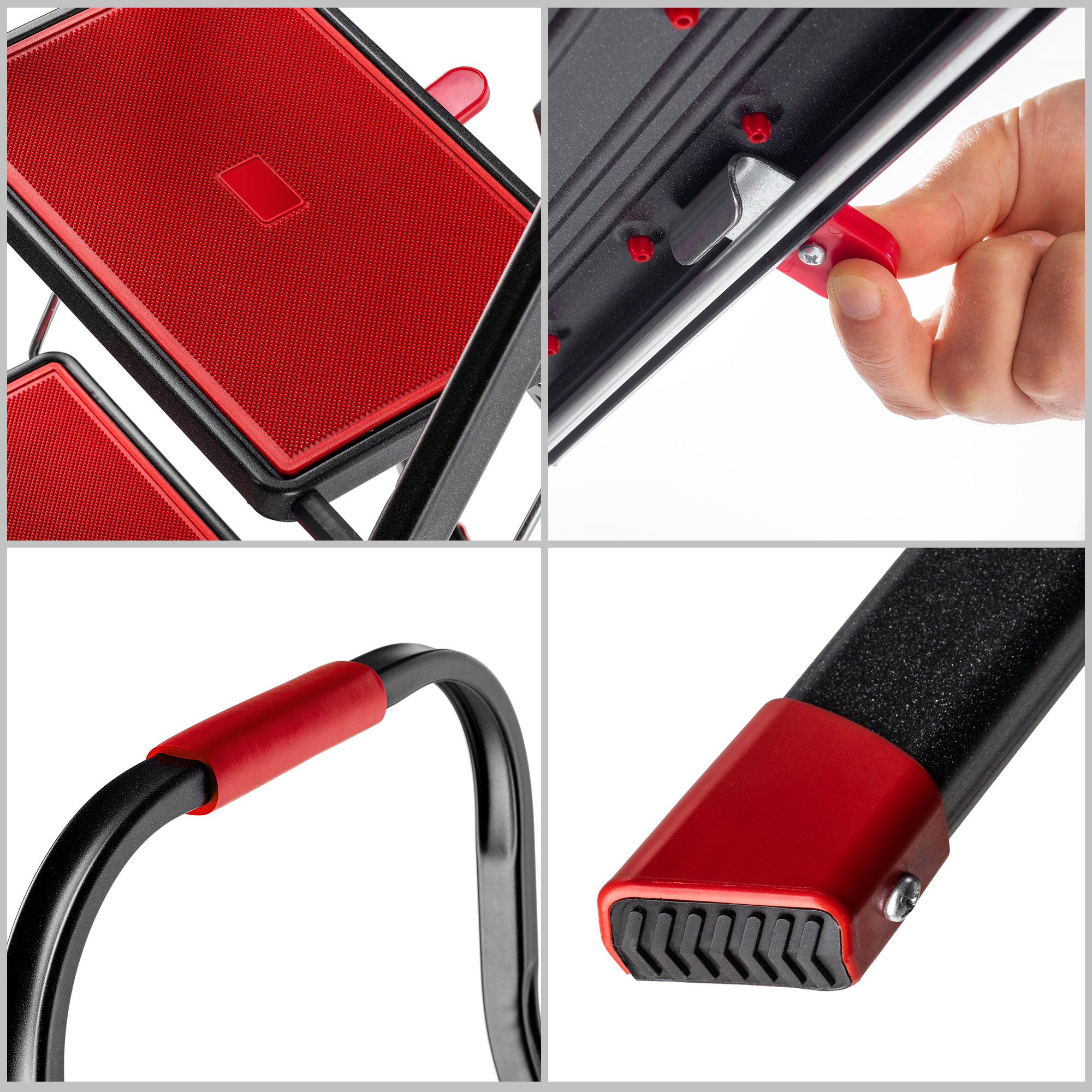 DRABINA DRABINKA DOMOWA 3 STOPNIOWA SKŁADANA STALOWA 150kg SOLIDNA EAN (GTIN) 5903699457313