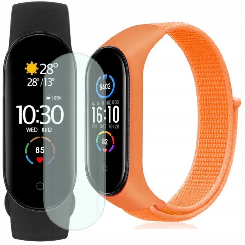 

Xiaomi MI Band 5 Opaska + Folia + Kolorowy Pasek