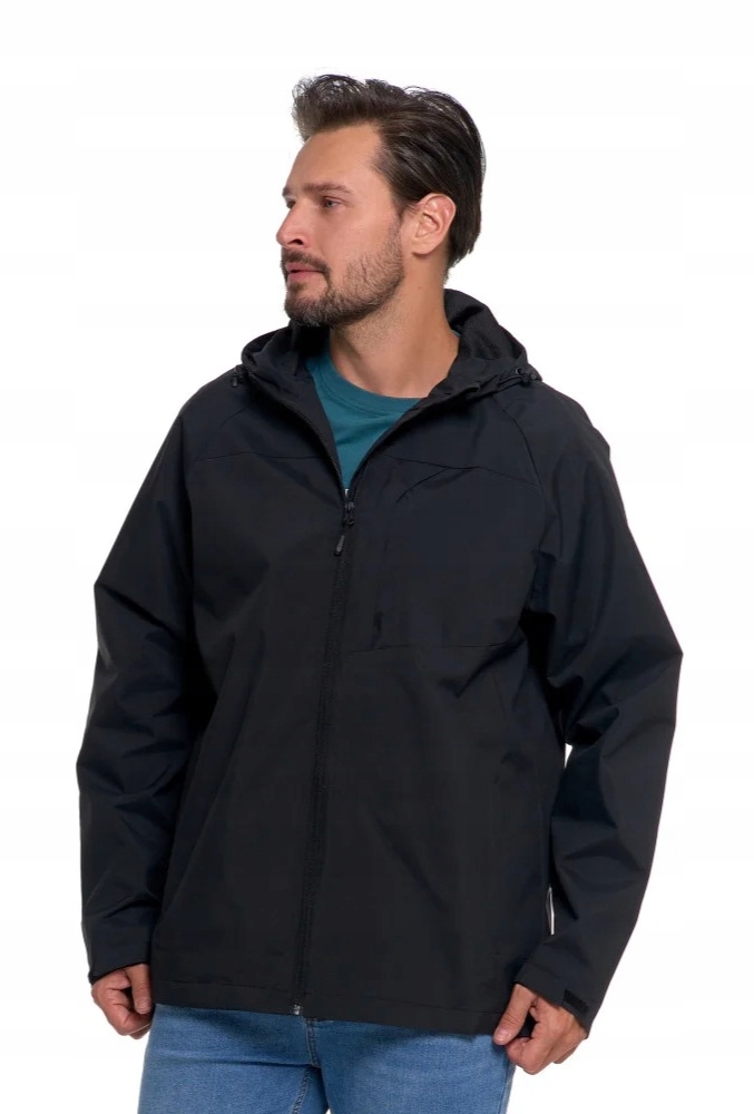 Unisexová Nepromokavá Bunda S Kapucí Moraj Černá L