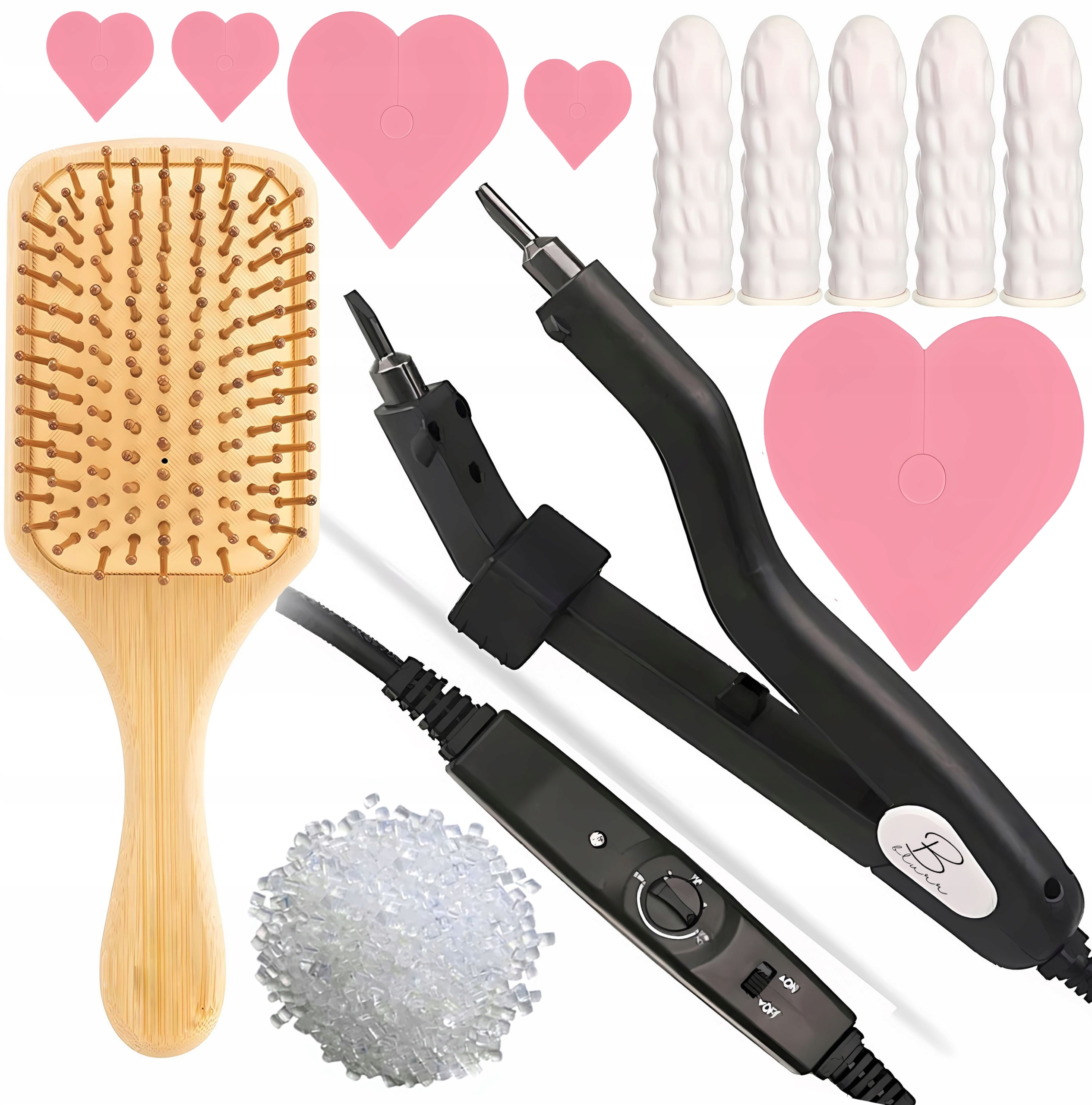 Sada Pro Prodlužování Vlasů Loof Heat Fusion Keratin Kartáč 10 g