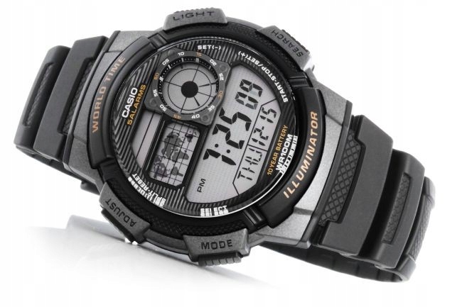 Sportovní Hodinky Casio AE-1000V-1A WR100 S Led Podsvícením Krabička