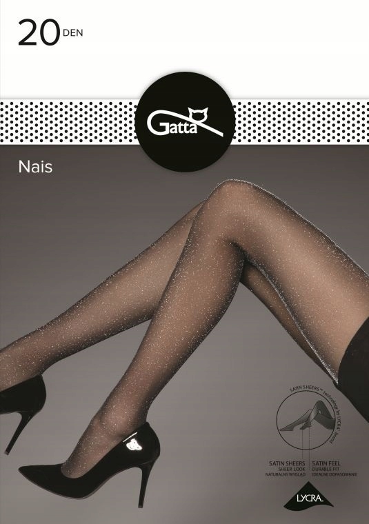 

Gatta Nais Rajstopy damskie z L /3-M/Nero-Silver