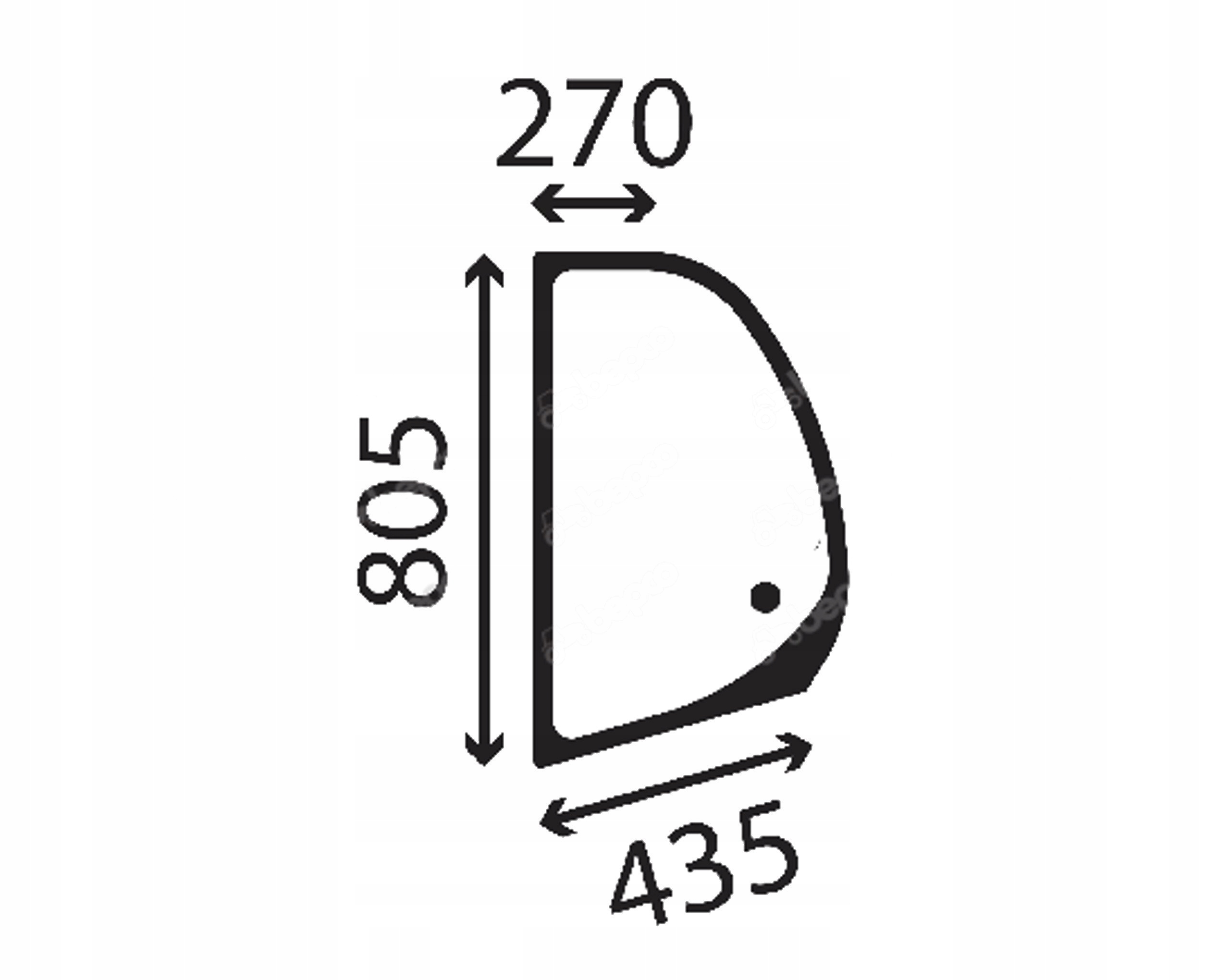 sklo nabíječka Case, New Holland boční 84497237