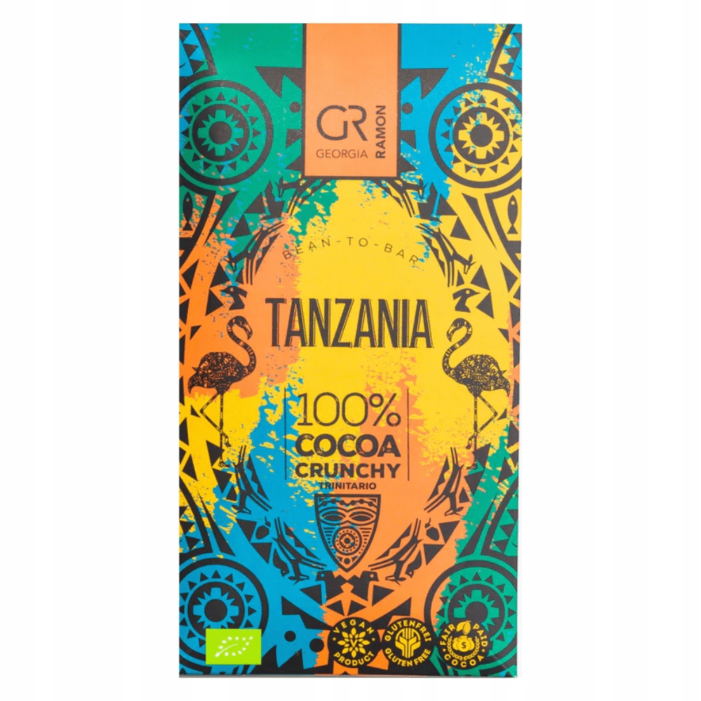 Levně 2x Čokoláda Georgia Ramon 100% Tanzanie s nibsami Bio 50g Vegan