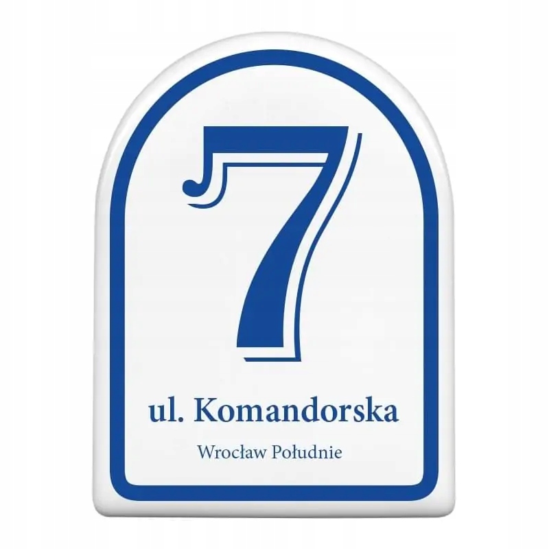 Adresní tabulka Číslo domu 12x16 cm Porcelán