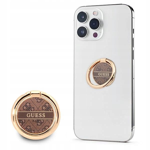 Guess Magnetyczny uchwyt na palec do telefonu (Brown)