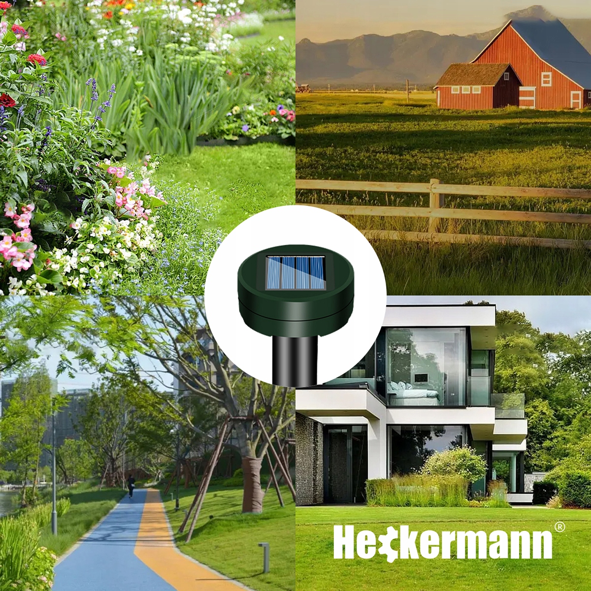 4x SILNY ODSTRASZACZ SOLARNY ZWIERZĄT KRETÓW NORNIC GRYZONI WBIJANY Marka Heckermann