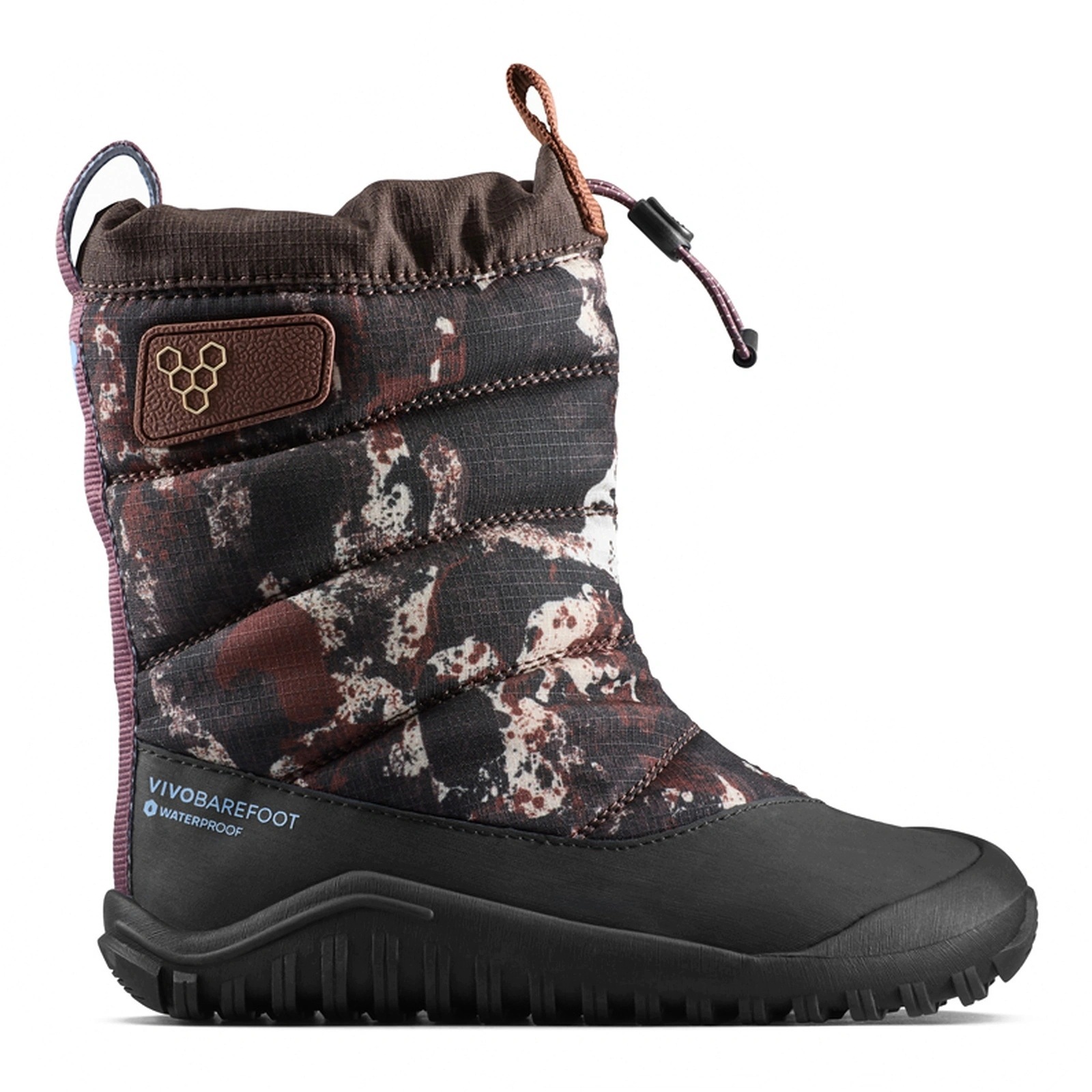Buty barefoot zimowe chłopięce Vivobarefoot Tracker Boot At Mole Print 33