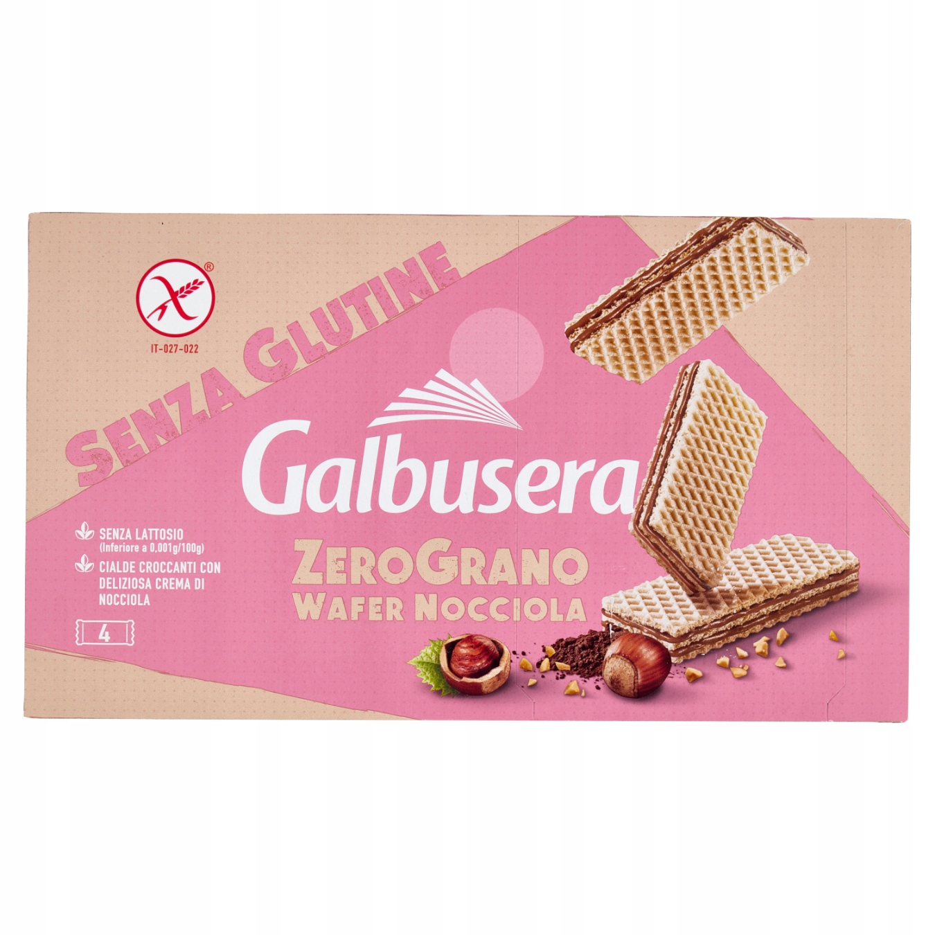 3x Oplatky s arašídovým krémem, bez lepku a laktózy, 180 g Italské galbusery