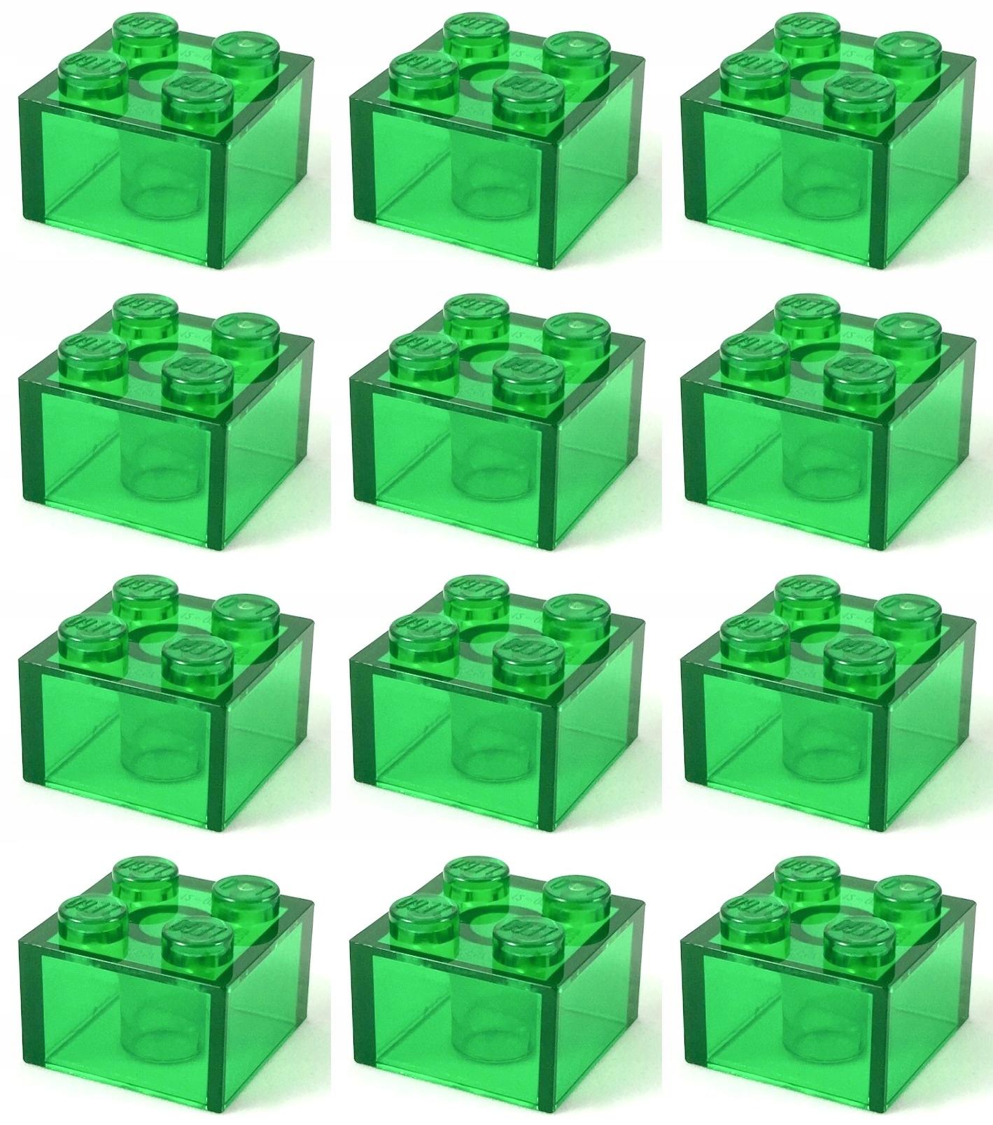 

Lego 3003 Klocek 2x2 trans zielony (15g) 12 szt.