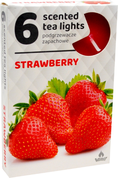 Podgrzewacze zapachowe 6 sztuk, zapach TRUSKAWKA