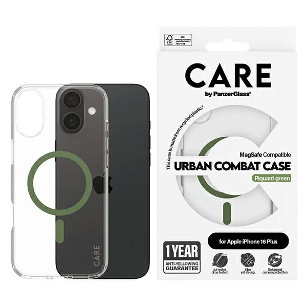 Pouzdro by PanzerGlass Flagship pro iPhone 16 Plus 6,7" zelený