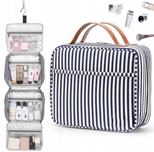 KOSMETYCZKA DAMSKA DUŻA KUFEREK PODRÓŻNA ORGANIZER