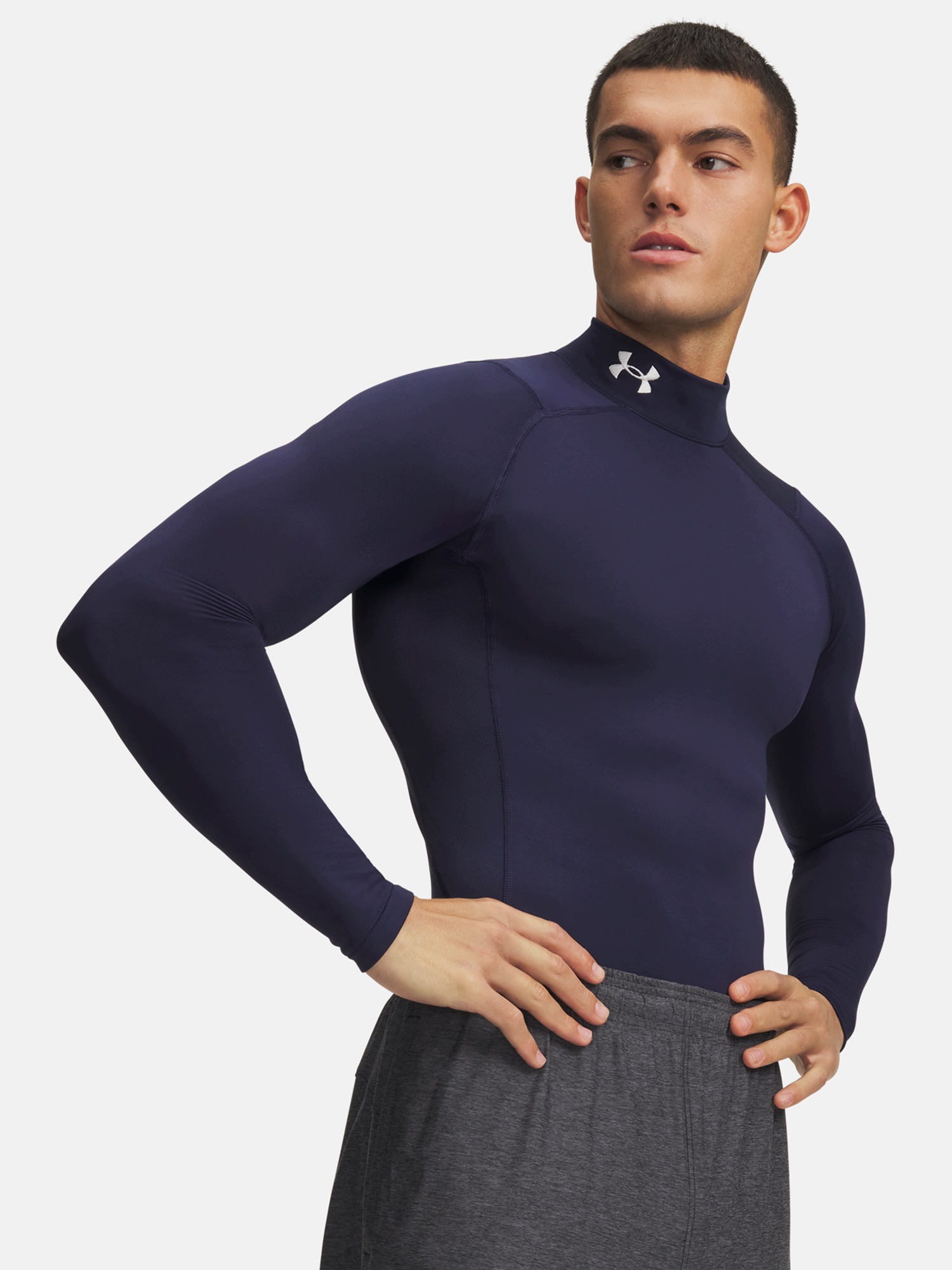 Under Armour Tričko Cg Armour Comp Mock-NVY