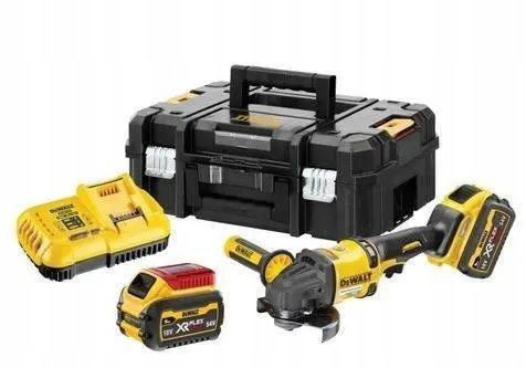 Szlifierka kątowa 125 mm 2x2Ah Flexvolt 18/54V ładowarka walizka DeWalt