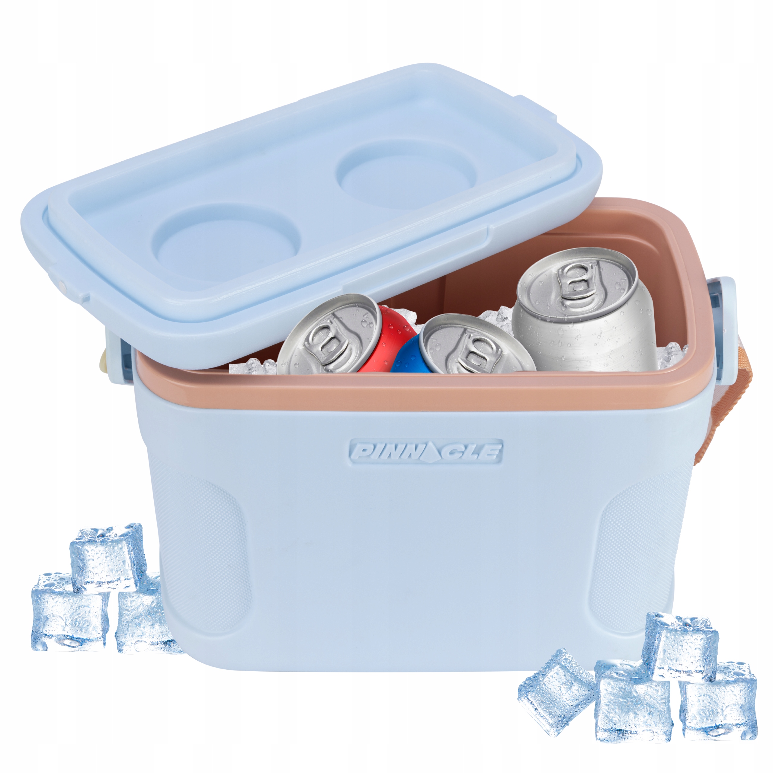 Malá turistická lednička 8L Modrá Pinnacle na piknik Chladicí Vložka