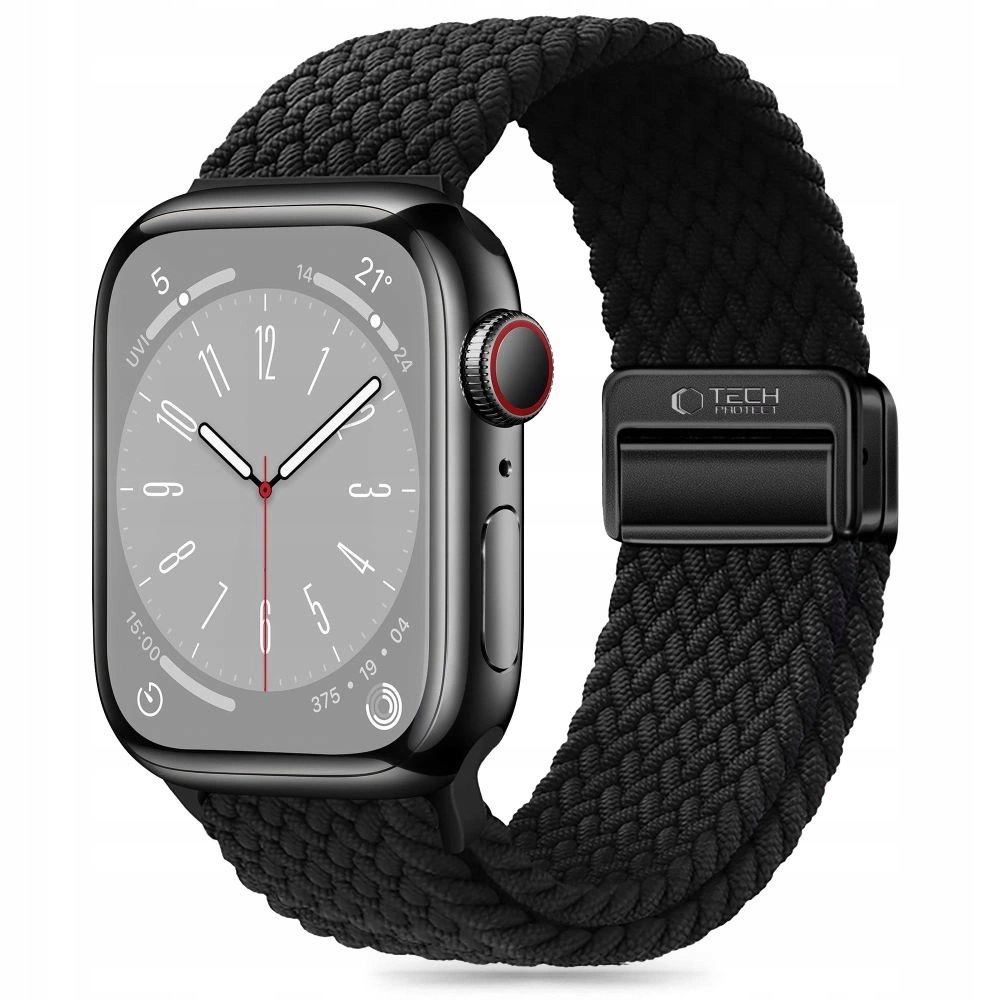 Pasek Tech-Protect Nylonmag do Apple Watch 42 44 45 49 mm czarny