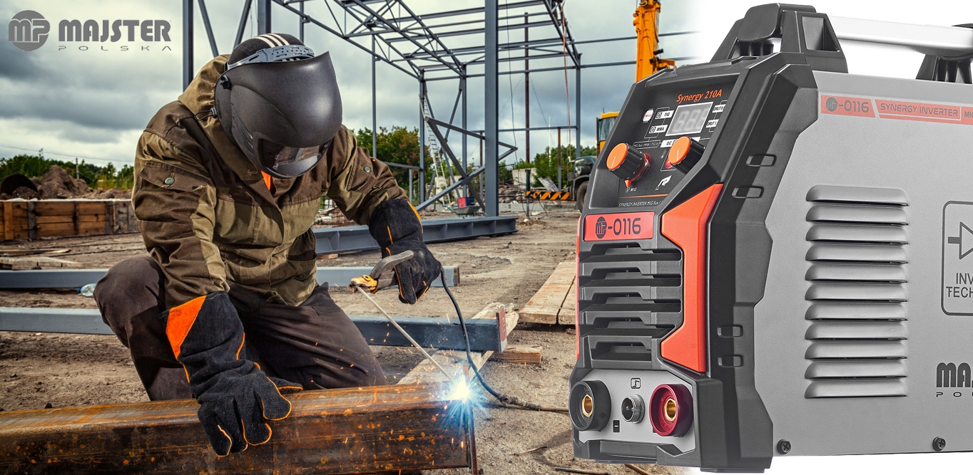 Spawarka INWERTEROWA INWERTOROWA MIG FLUX MMA TIG migomat 210A SYNERGIA 210 Zakres spawania 20-210 A