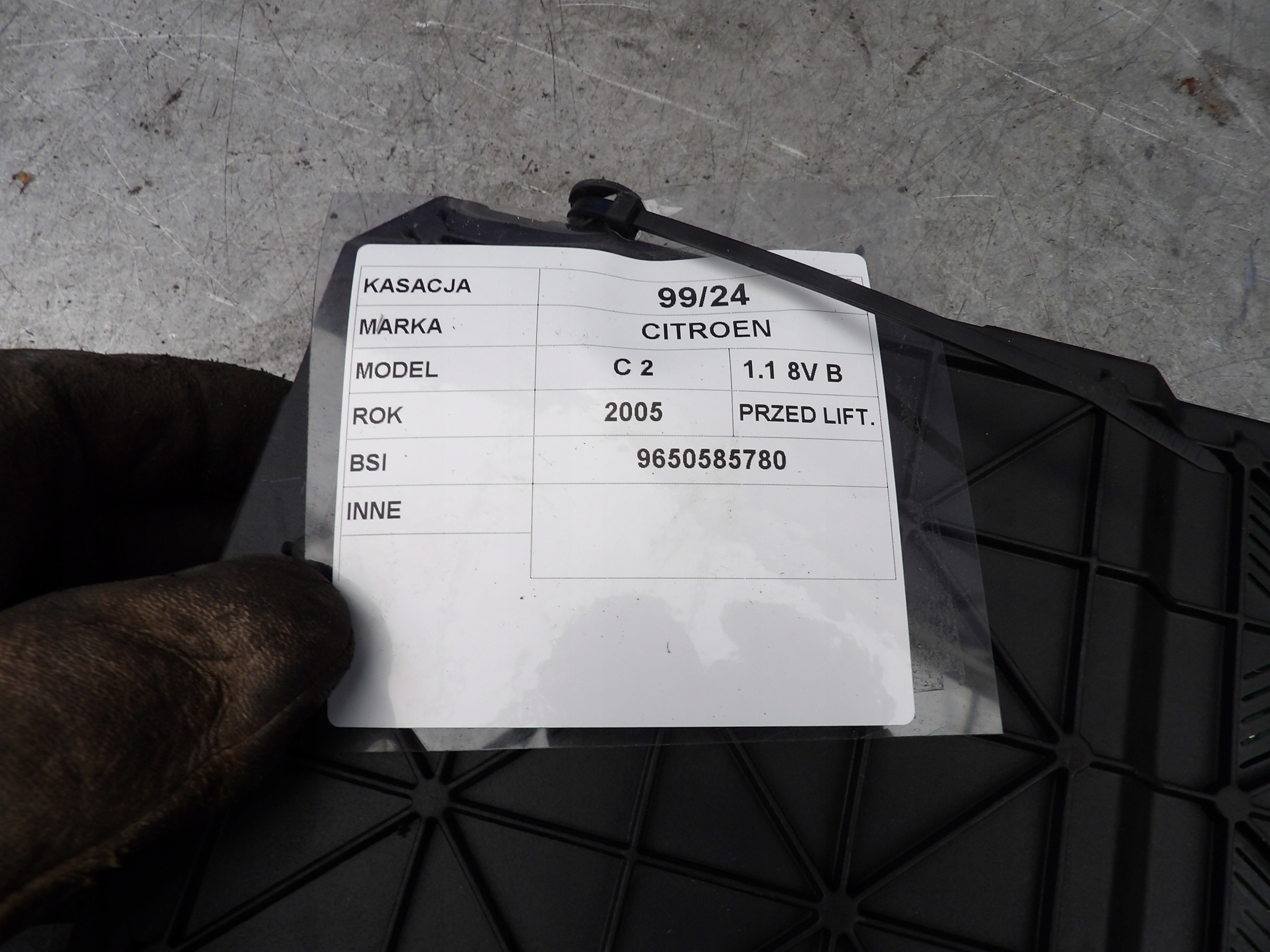 Citroen C2 modulo BSI 1,1B 9650585780