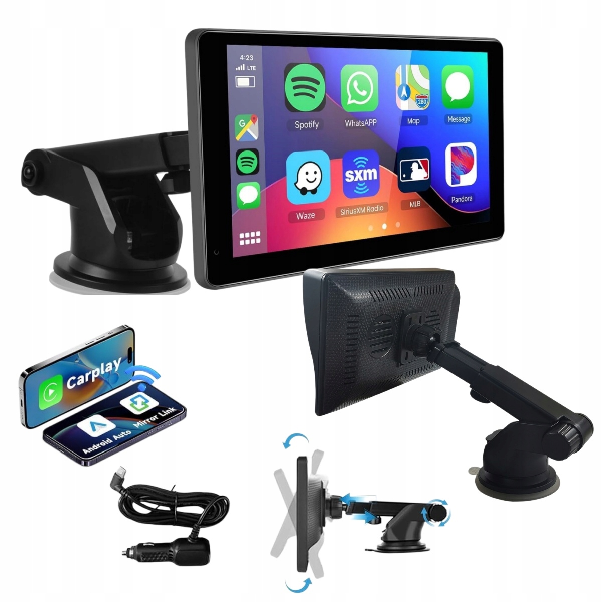 Multimediální stanice do auta Android Rádio CarPlay Bluetooth hovory