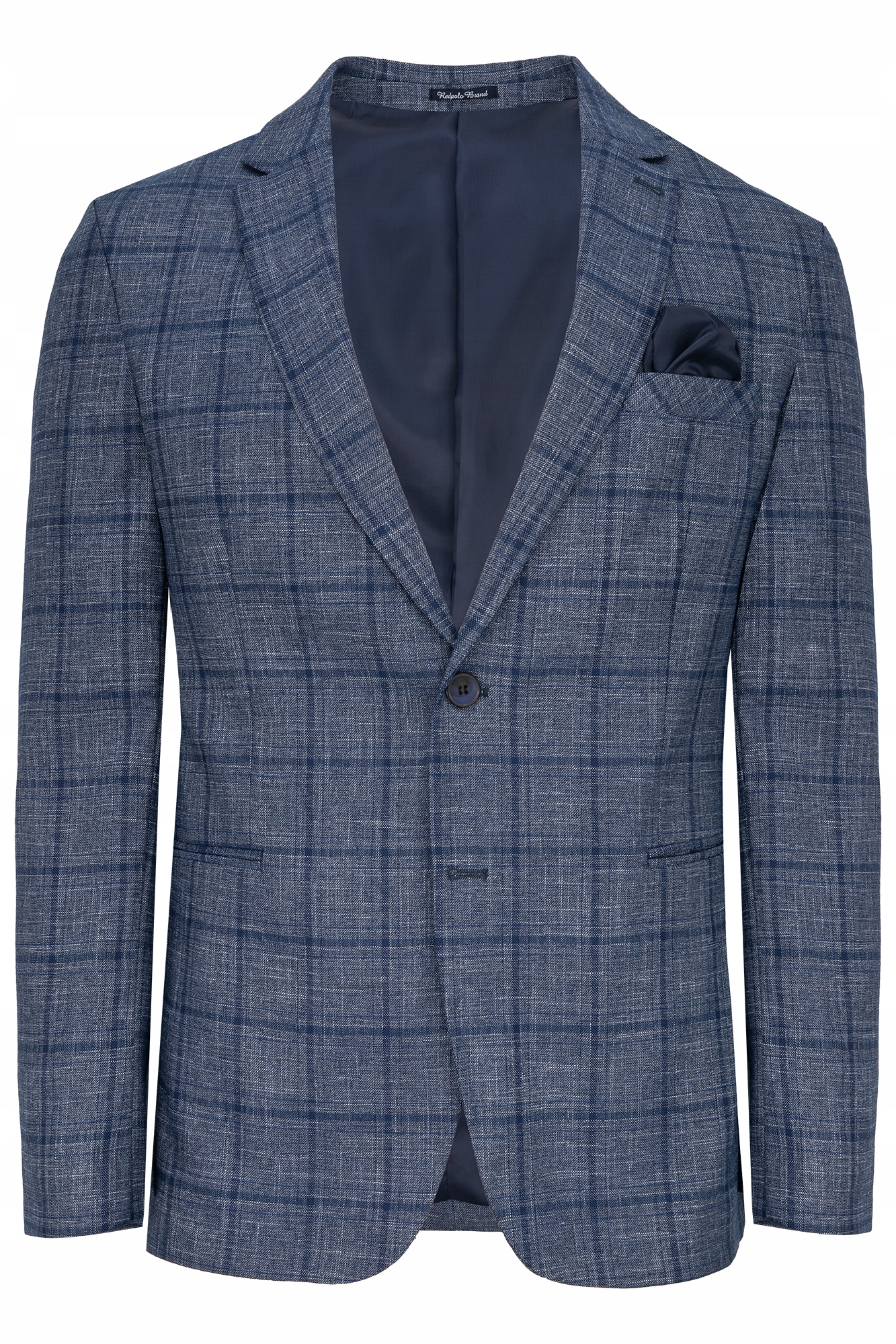 Sako Elegantní Tmavě Modré S Kostkovaným Vzorem Ležérní Barvy: 54
