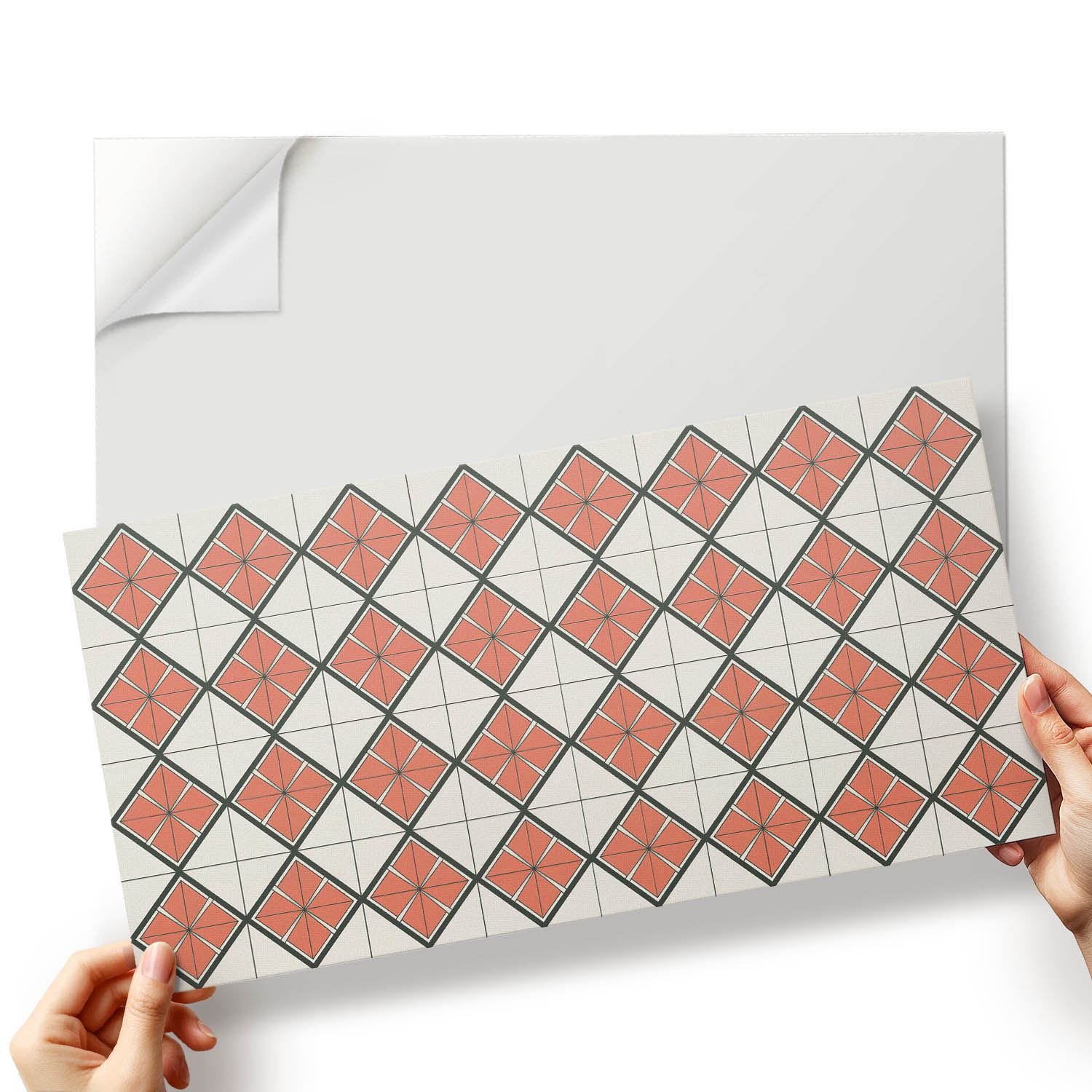 Vinylové dlaždice S Potiskem Romby v moderní geometrii 10x40x20 cm
