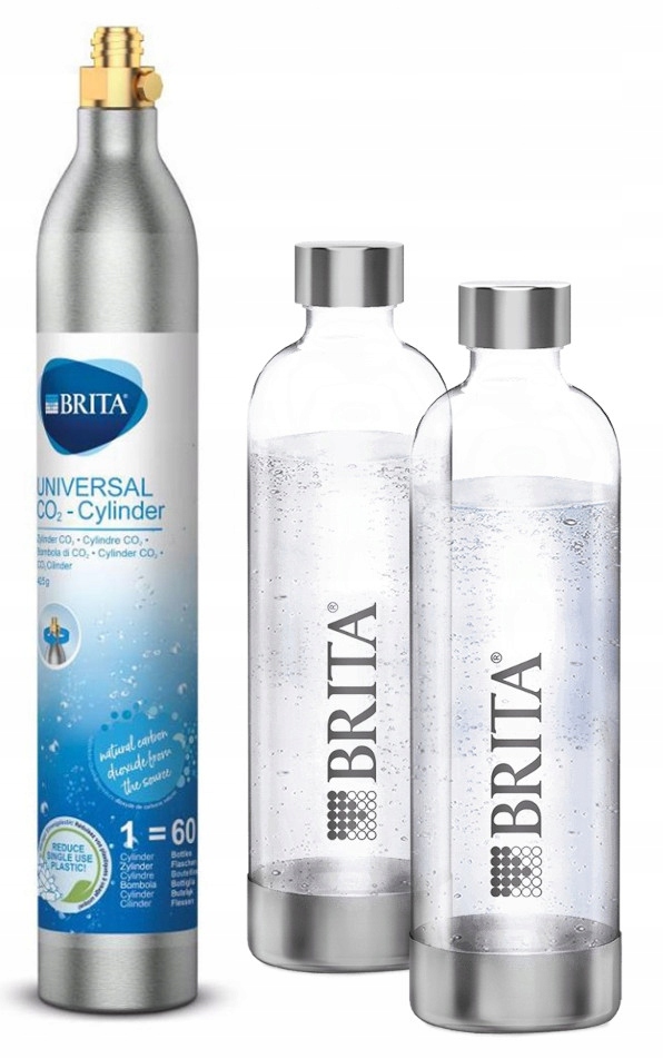 Sada válců CO2 2x láhev pro saturátor plynování vody Brita SodaOne