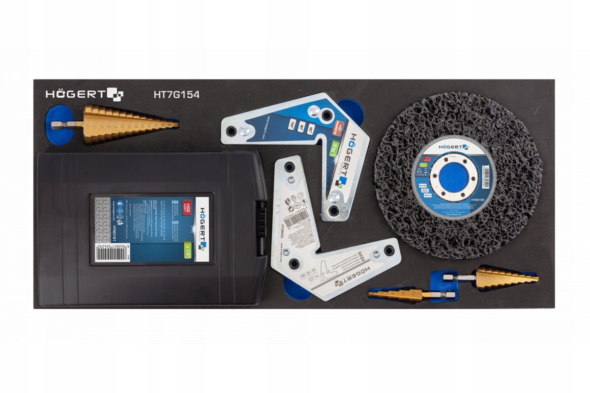 HOGERT WKŁAD SZAFKI ZESTAW WIERTEŁ DO METALU 53szt